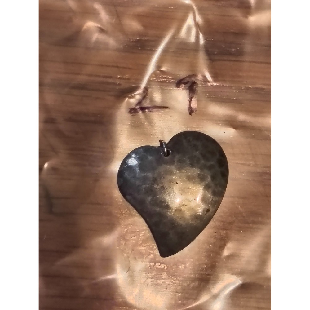 Vintage Sterling Silver 925 Hammered Asymmetric Heart Charm Pendant Unisex